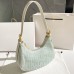 Denim Women Bag Underarm Single Shoulder Handbag Tote Niche Dumpling Bag  Light Denim Color