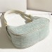 Denim Women Bag Underarm Single Shoulder Handbag Tote Niche Dumpling Bag  Light Denim Color