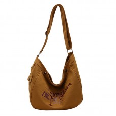 Large Capacity Canvas Bag Women Tote Printed Letter Casual Simple Shoulder Bag  Khaki