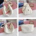 Large Capacity Canvas Bag Women Tote Printed Letter Casual Simple Shoulder Bag  White